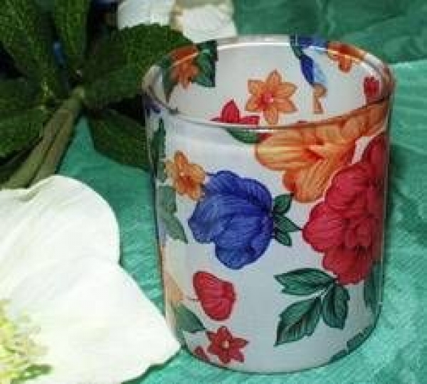 Glas-Teelichthalter - 6er-Set - verschiedene florale Muster – statt 9,95 €