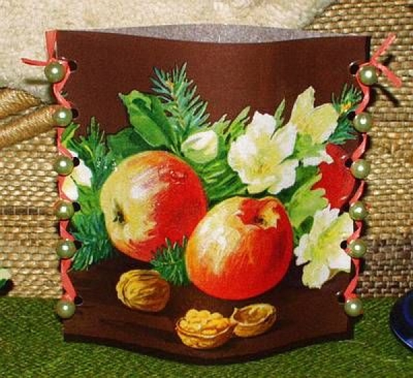Lantern made of laminated motif for tealight - Stilleben