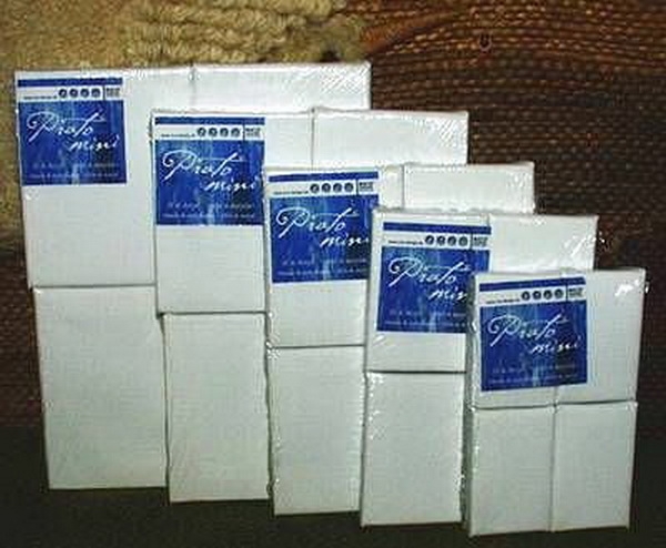 RICO-Mini-Keilrahmen - 4er-Pack - quadratisch - 5 x 5 cm - für Öl und Acryl