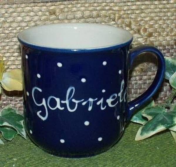 RKT - Namens-Tasse - Ein-Punkt-Blau - Gabriele