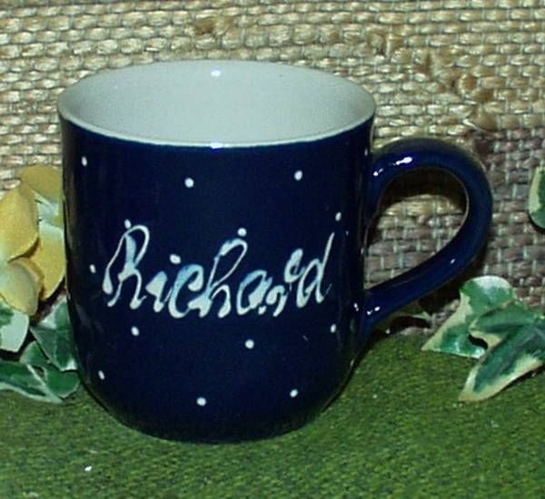 RKT - Namens-Tasse - Ein-Punkt-Blau - Richard