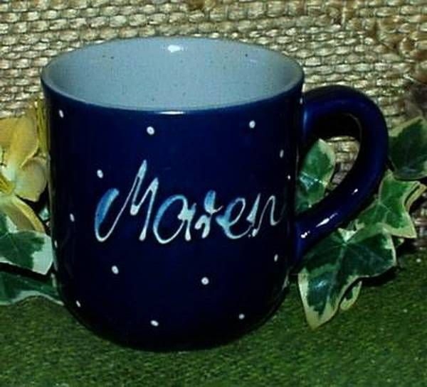 RKT - Namens-Tasse - Ein-Punkt-Blau - Maren