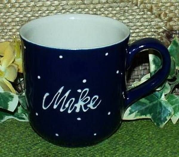 RKT - Namens-Tasse - Ein-Punkt-Blau - Mike