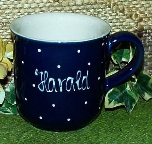 RKT - Namens-Tasse - Ein-Punkt-Blau - Harald