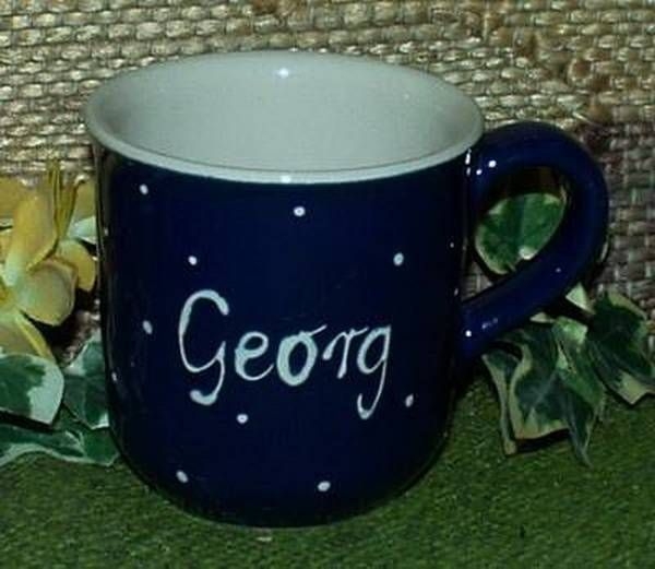 RKT - Namens-Tasse - Ein-Punkt-Blau - Georg