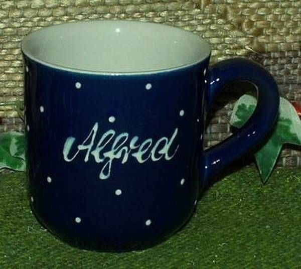 RKT - Namens-Tasse - Ein-Punkt-Blau - Alfred