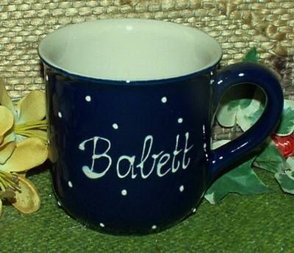 RKT - Namens-Tasse - Ein-Punkt-Blau – Babett