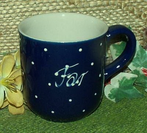 RKT - Namens-Tasse - Ein-Punkt-Blau – Far