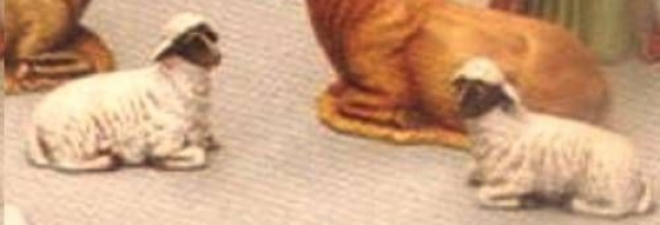 RIVERVIEW-Krippensatz – mittel – Schafe im 2er-Set – je 5 cm lang – Schrühware