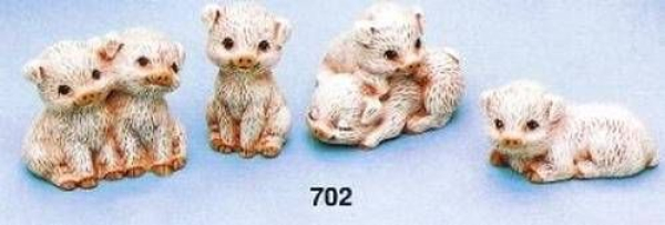 Schweine im 6er-Set – 5 bis 6,5 cm – Schrühware