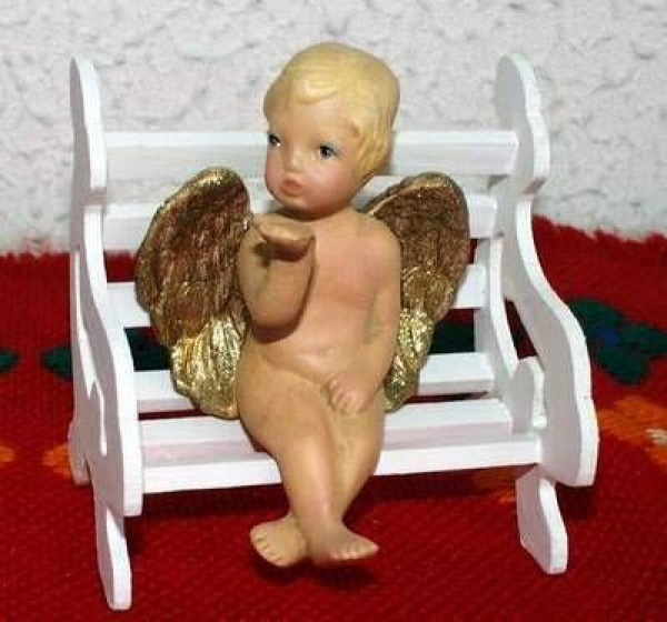 SCIOTO-Gießform - neu – Putte klein – küssend für Regal - 10,2 cm hoch - USA