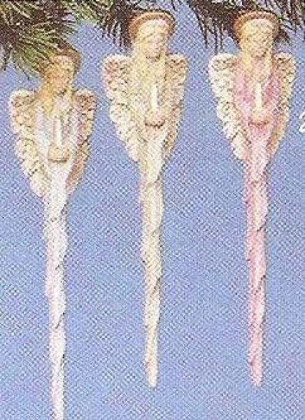 SCIOTO-Gießform - neu – Eiszapfen - Engel mit Harfe im 3er-Set - je 21,5 cm lang - USA