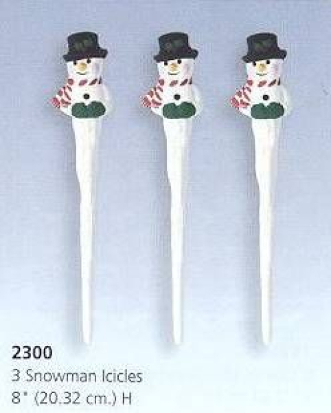 SCIOTO-Gießform - neu – Eiszapfen – Schneemänner im 3er-Set - je 20,3 cm lang - USA