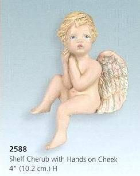 SCIOTO-Gießform - neu – Regalputte klein - Hände am Gesicht – 10,2 cm hoch - USA