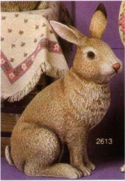 großer Hase - sitzend - 33 cm hoch - Schrühware