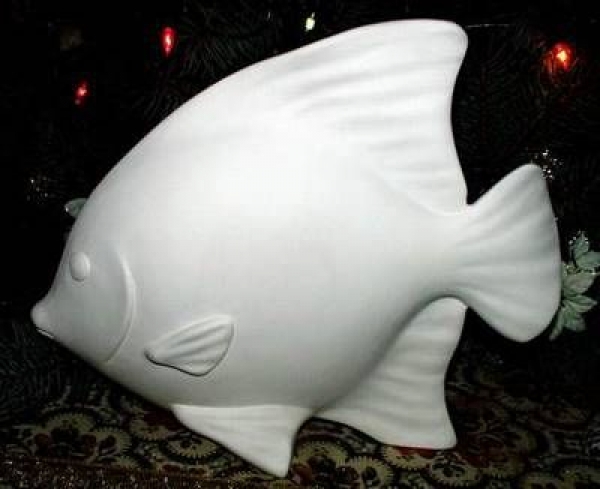 Großer Fisch – 30 cm lang - 24,5 cm hoch  - Schrühware