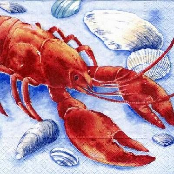 s1126 - Lobster - Servietten - Packung - 20 Stück