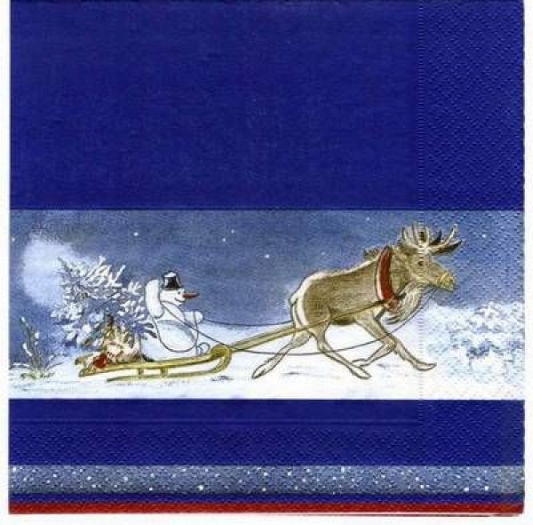 s2031 - christmas ride - Servietten - Packung - 20 Stück