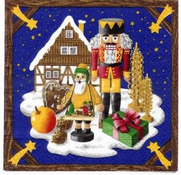 s2110 - Weihnachtsland - Erzgebirge - Servietten - Packung - 20 Stück