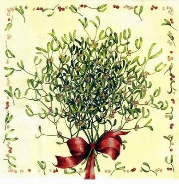 s2254 - Mistletoe - Servietten - Packung - 20 Stück