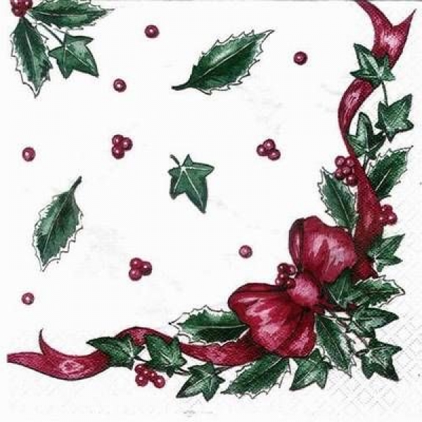 s2393 – Weihnachtsgirlande – Servietten – Packung – 50 Stück