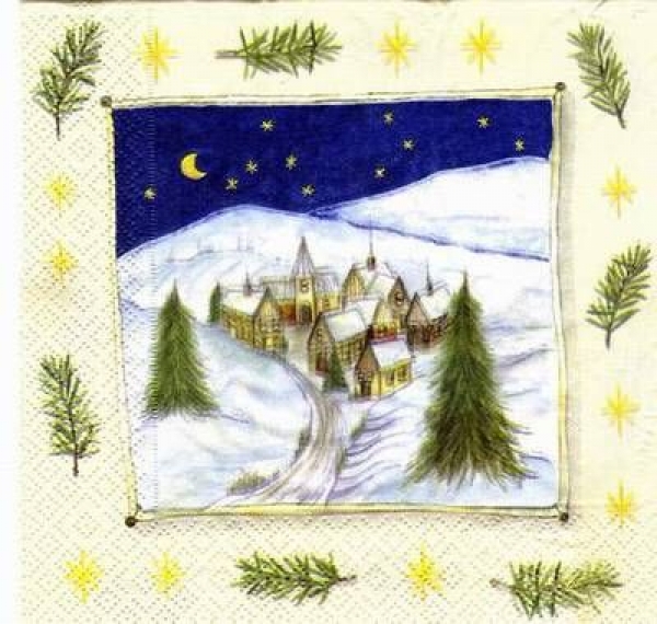 s2604 - Winterlandschaft - Servietten - Packung - 20 Stück