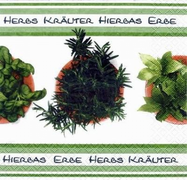 s2961 - Herbs - Servietten - Packung - 20 Stück