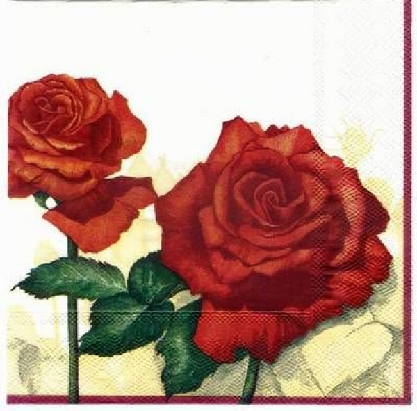 s3015 - Growing Rose - creme - Servietten - Packung - 20 Stück