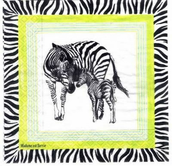 s3379 - The Zebra - Servietten - Packung - 20 Stück