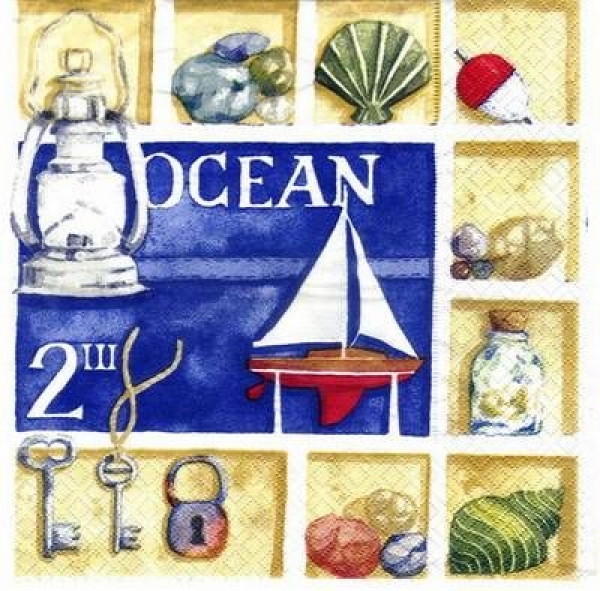s3387 - Ocean - Servietten - Packung - 20 Stück