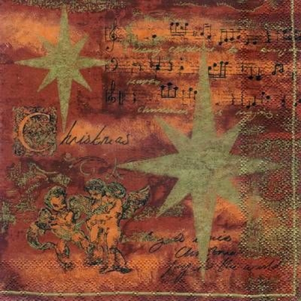 s3739 - Stars over Bethlehem - cinnamon - Servietten - Packung - 20 Stück