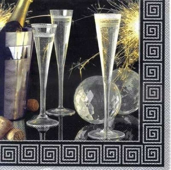 s3746 - Champagne Party - silver - Packung - 20 Stück
