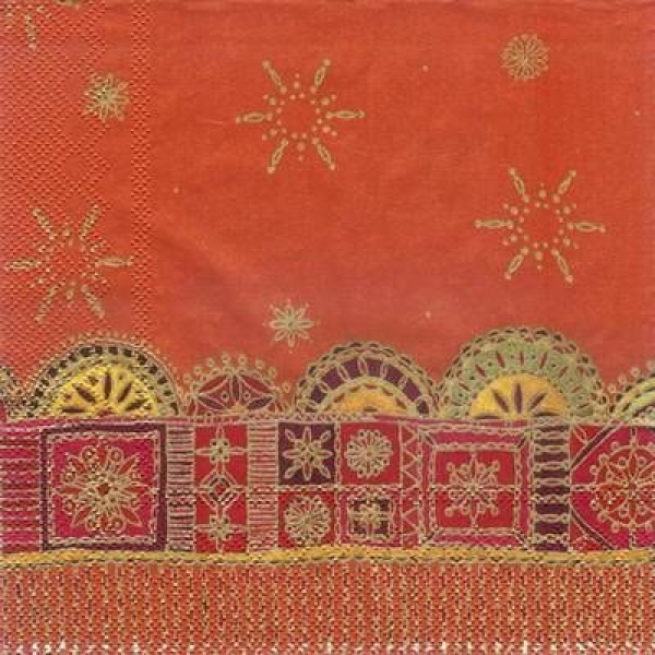 s3769 - Starry Night - orange - Napkins - Package - 20 pcs.