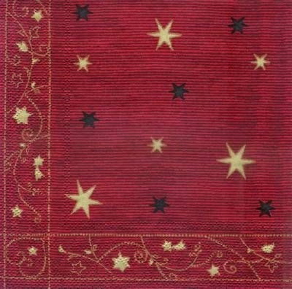 s3826 - Sternchen - red - Napkins - Package - 20 pcs.