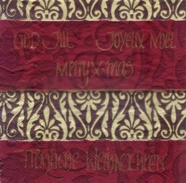 s3827 – Fröhliche Weihnachten - red - Napkins - Package - 20 pcs.