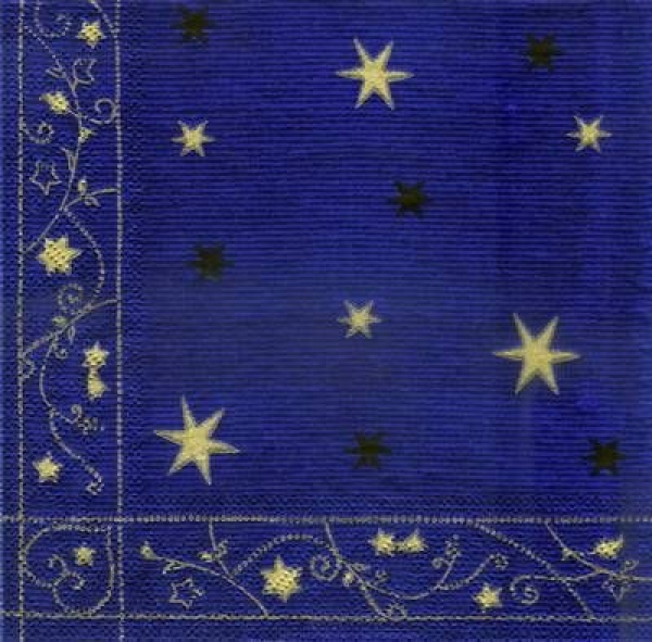 s3828 - Sternchen - blue - Servietten - Packung - 20 Stück