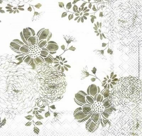 s3857 - Ferraux - white grey - Servietten - Packung - 20 Stück