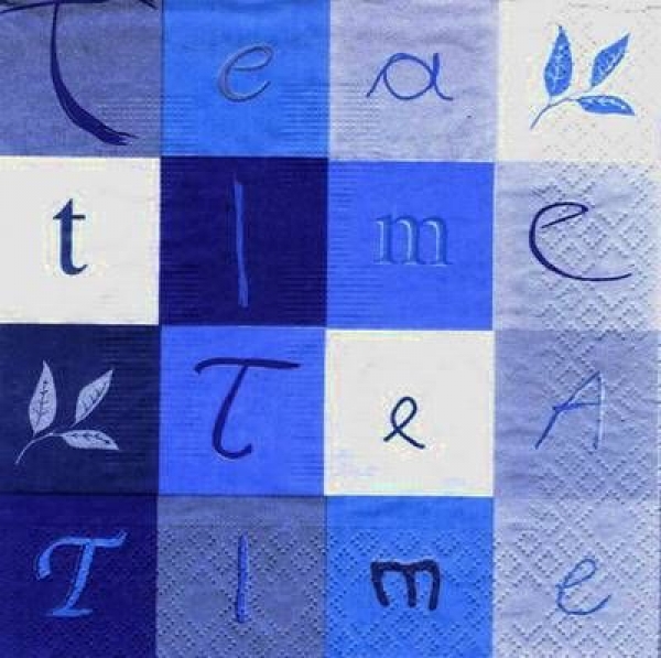 s4357 – Teatime blue – Servietten – Packung – 20 Stück