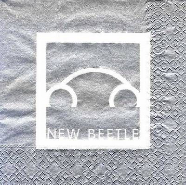 s4702 - New Beetle – silber/weiß - Servietten - Packung - 20 Stück