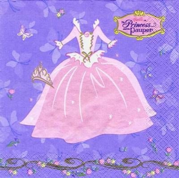 s4708 - The Princess - Barbie - Servietten – USA – Packung – 16 Stück