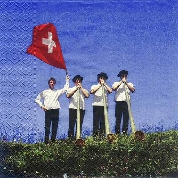 s4x0711 – Alphornbläser - SCHWEIZ - Servietten - Packung - 20 Stück