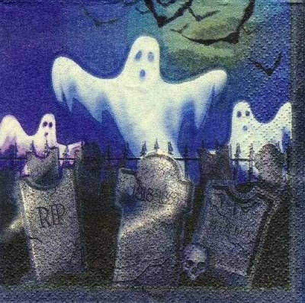 s4xx1125 - Mostly Ghostly  - USA - Servietten - Packung - 16 Stück
