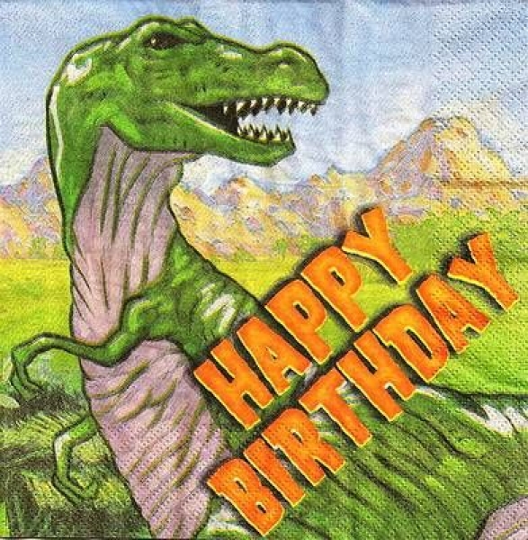 s4x0922 - Prehistoric - USA - Servietten - Packung - 16 Stück