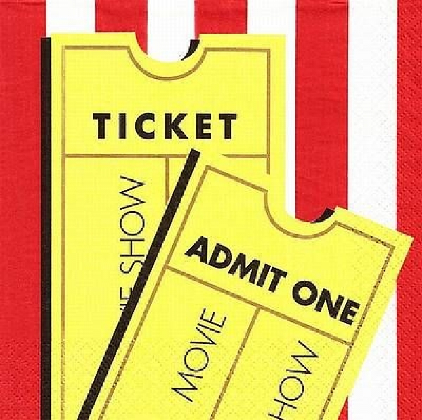 s4x1188 - Ticket - USA - Servietten - Packung - 16 Stück
