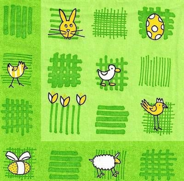 s4x1203 - Frohe Ostern - Servietten - Packung - 30 Stück