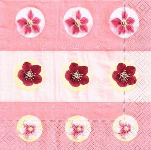 s4x1322 - Kleine Blüten - Servietten - Packung - 20 Stück