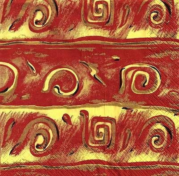 s4x1634  Grafica - bordeaux/gold - Servietten - Packung - 20 Stück