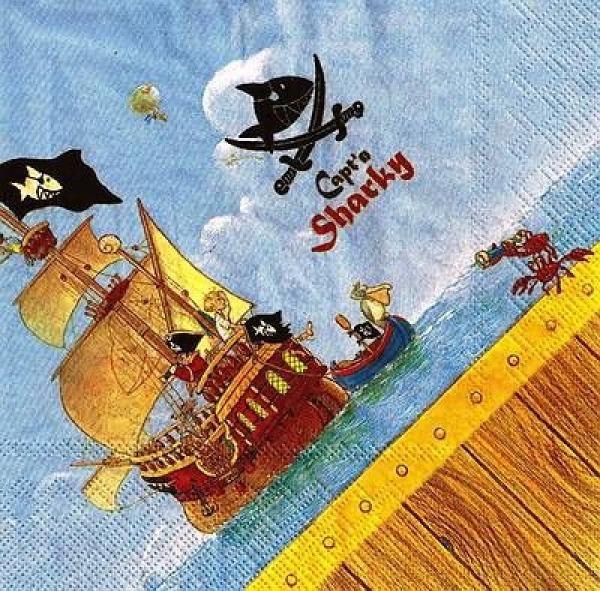 s4xx0632 – Capt`n Shacky – Servietten – Packung – 20 Stück