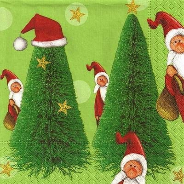 s4xx2218 - Santas - Servietten - Packung - 20 Stück