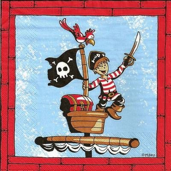 s4xx2270 - Max the Pirate - Servietten - Packung - 20 Stück